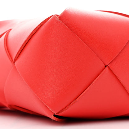 Bottega Veneta Lambskin Maxi Intrecciato Small Cassette Camera Bag Bright Red 8 of 9