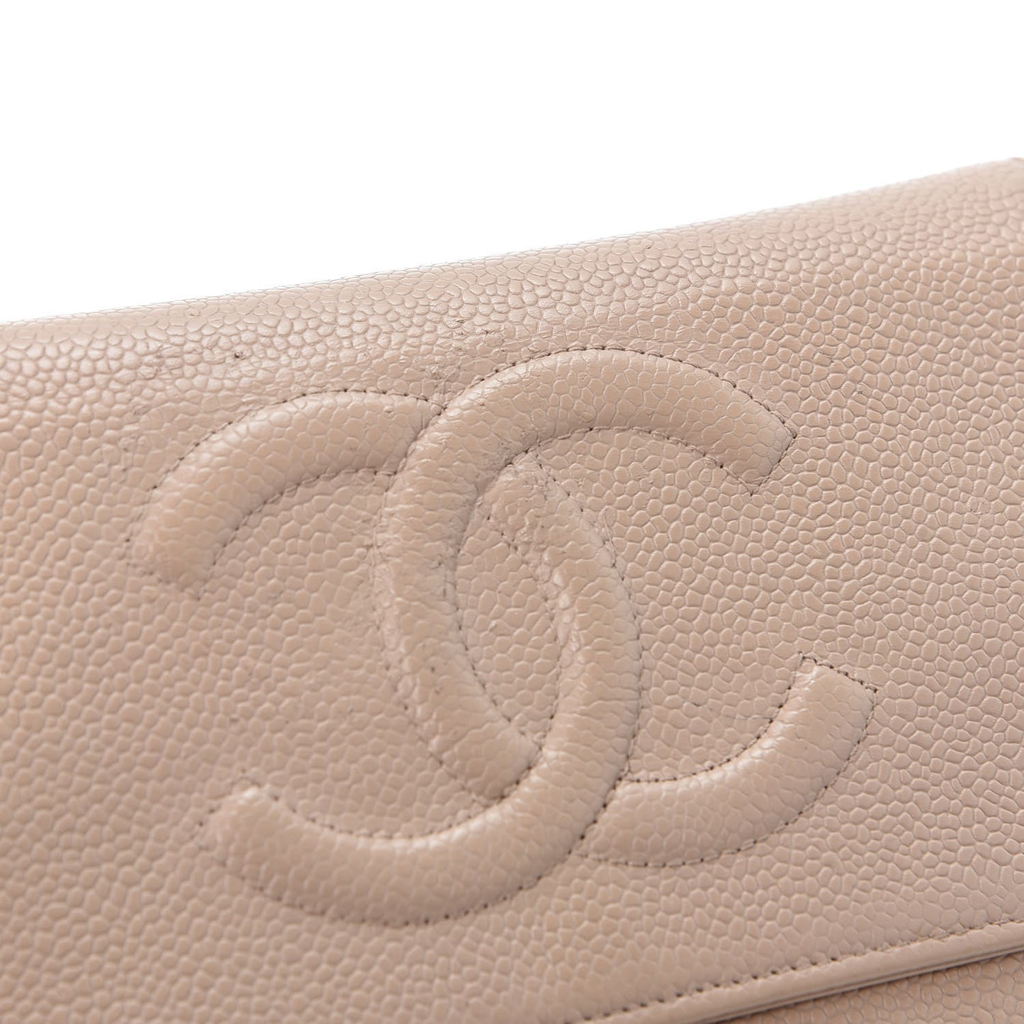 Caviar Timeless CC Wallet on Chain WOC Beige