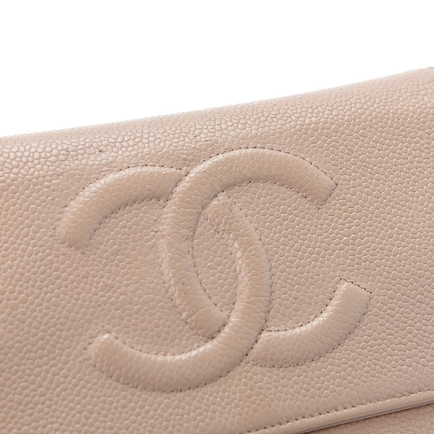 Chanel Caviar Timeless CC Wallet on Chain WOC Beige 11 of 12