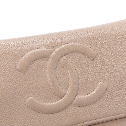 Chanel Caviar Timeless CC Wallet on Chain WOC Beige 11 of 12