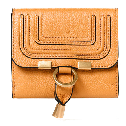 Chloe Grained Calfskin Marcie Square Wallet Tan Apricot 1 of 9