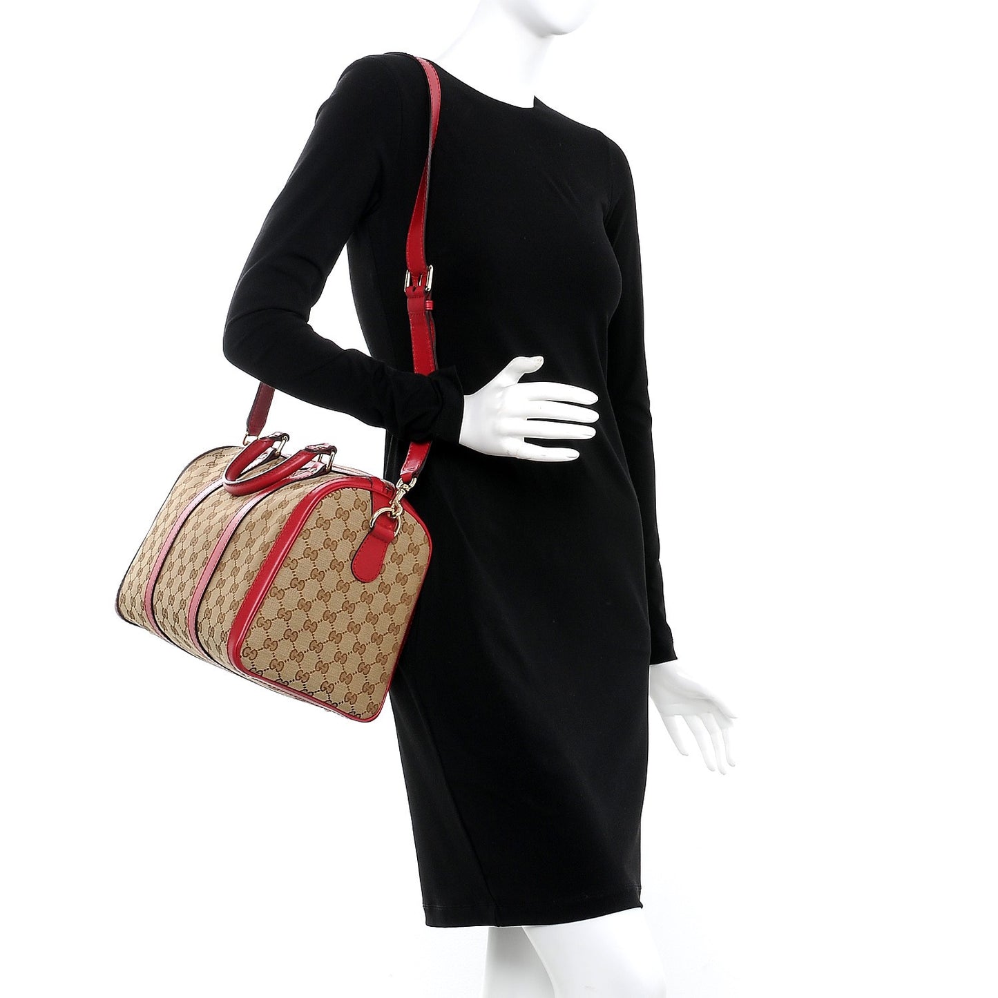 Monogram Medium Joy Boston Beige Red