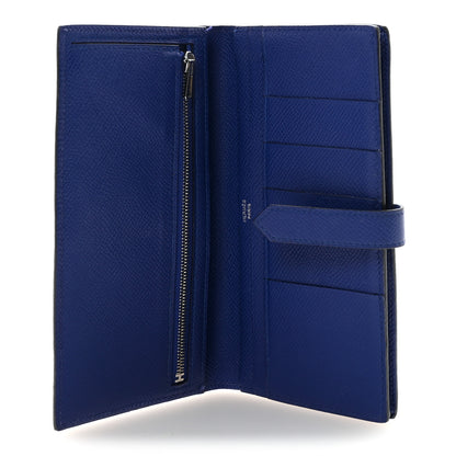 Hermes Epsom Bearn Gusset Wallet Bleu Electrique 5 of 6