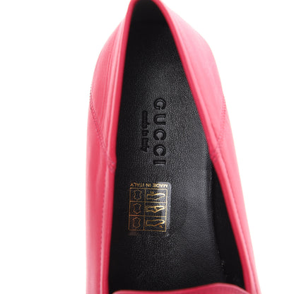 Gucci Lambskin Womens Brixton Horsebit Loafers 38.5 Hot Pink 6 of 10
