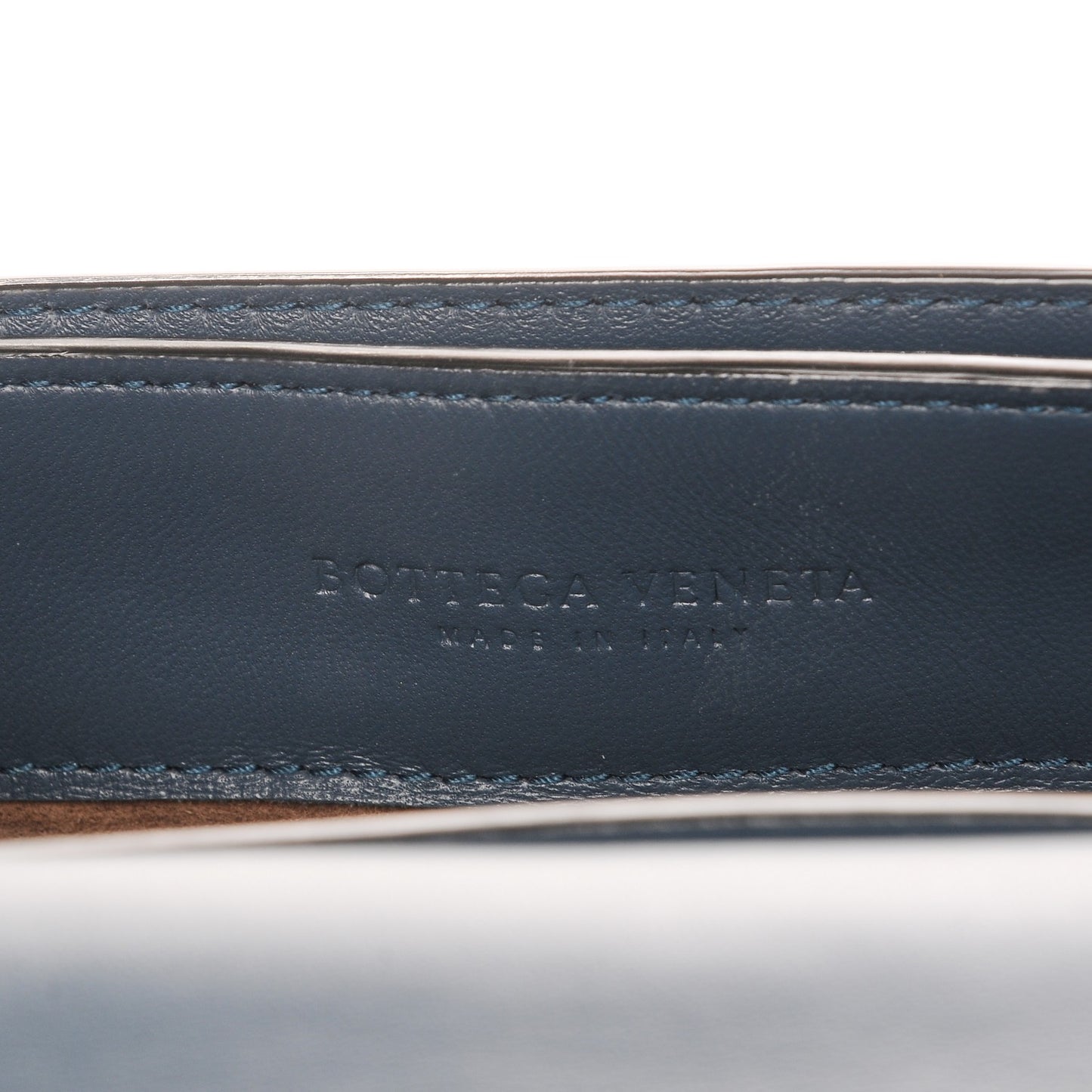 Nappa Intrecciato Small Messenger Denim