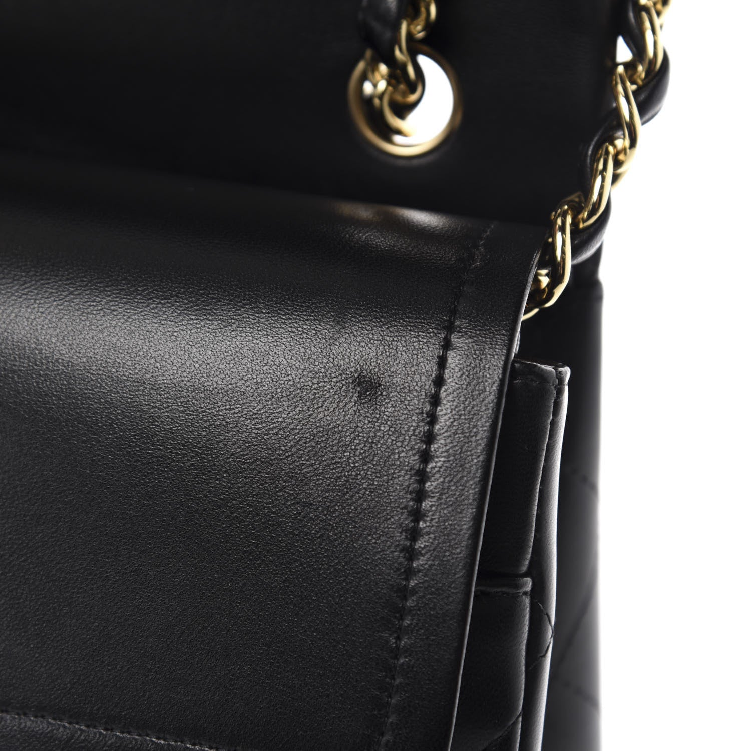 Chanel Lambskin Quilted Jumbo Double Flap Black 8 of 14