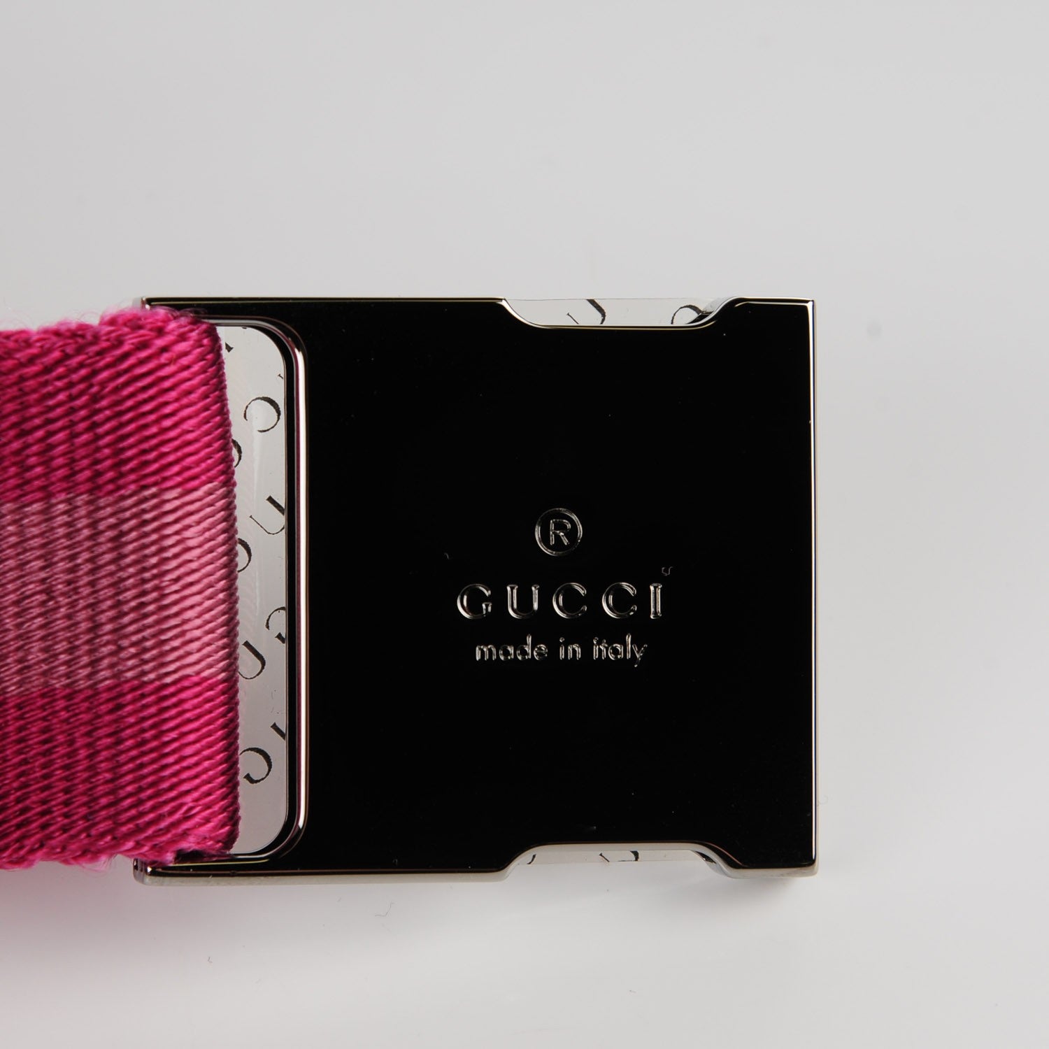 Gucci GG Monogram Web Double Pocket Belt Bag Pink 8 of 8