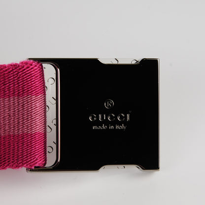 Gucci GG Monogram Web Double Pocket Belt Bag Pink 8 of 8