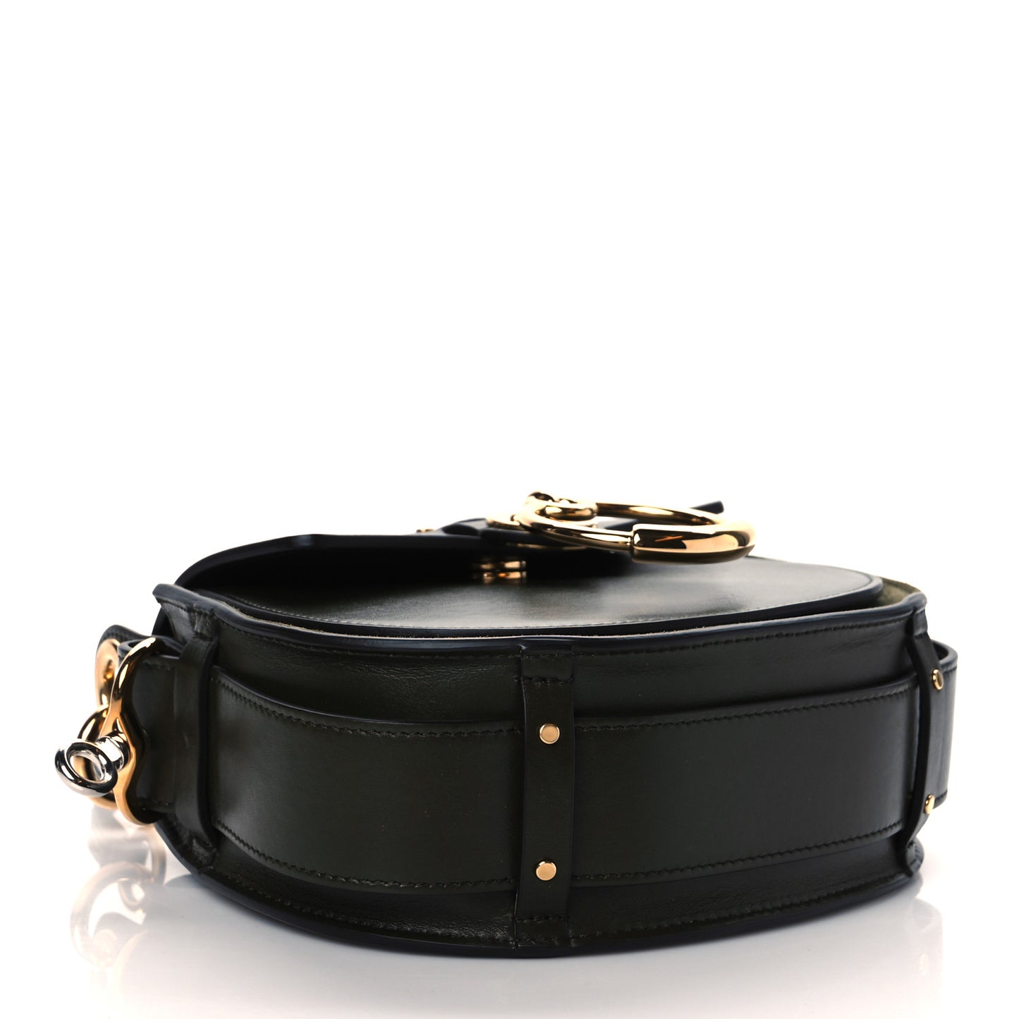 Calfskin Suede Small Tess Bag Deep Forest