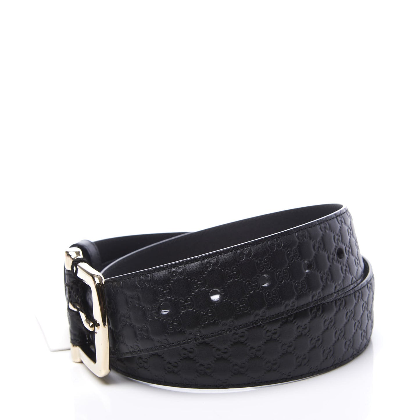 Soft Microguccissima Margaux Calfskin Belt 85 34 Black