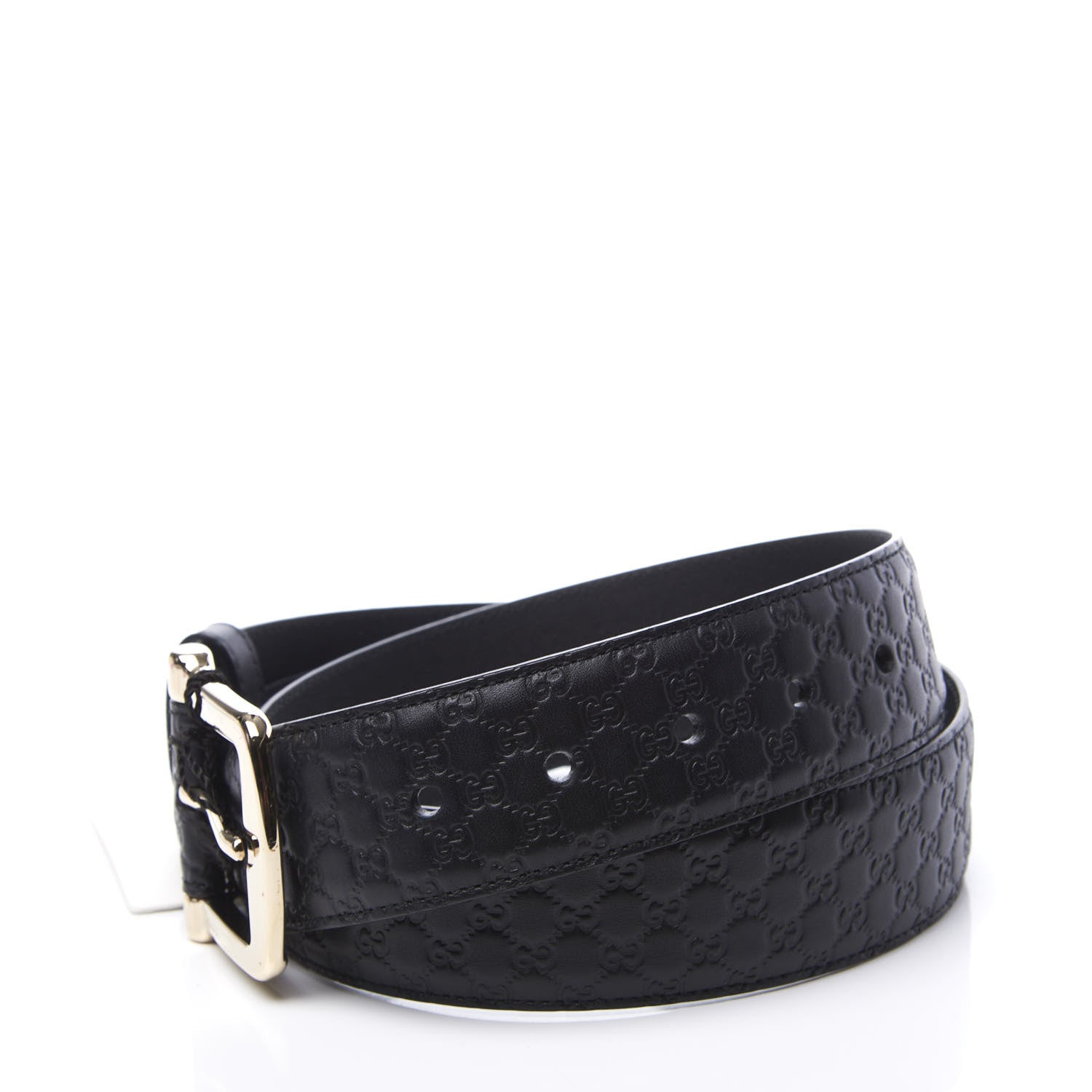 Gucci Soft Microguccissima Margaux Calfskin Belt 85 34 Black 3 of 6
