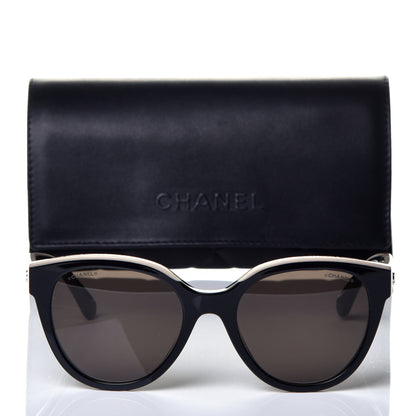 Chanel Acetate CC Butterfly Sunglasses 5414 Black Beige 8 of 8