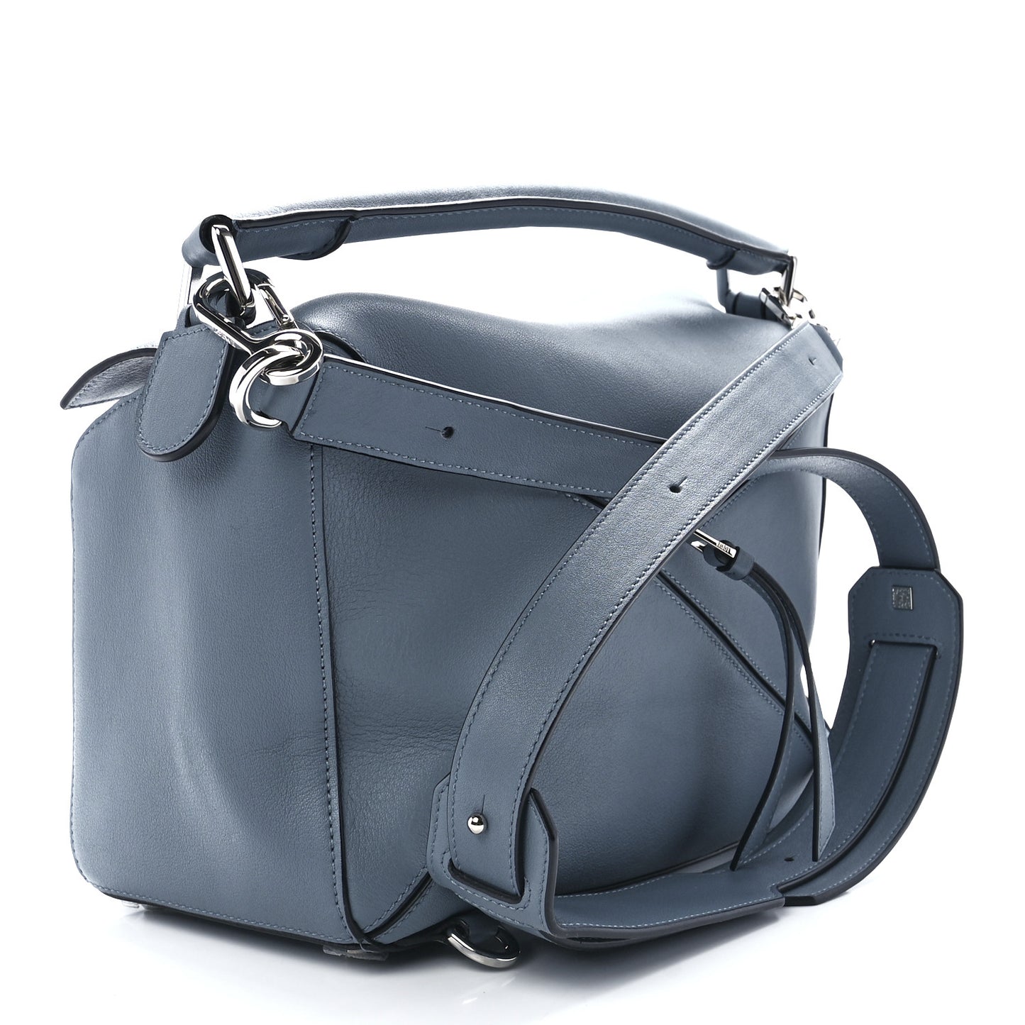 Calfskin Medium Puzzle Bag Stone Blue