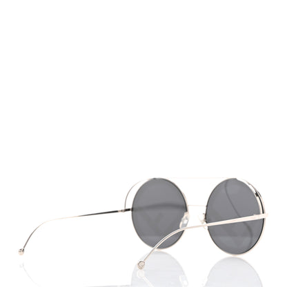 Fendi Metal F is Fendi Printed Run Away Round Frame Sunglasses FF 0285/S Black 4 of 8