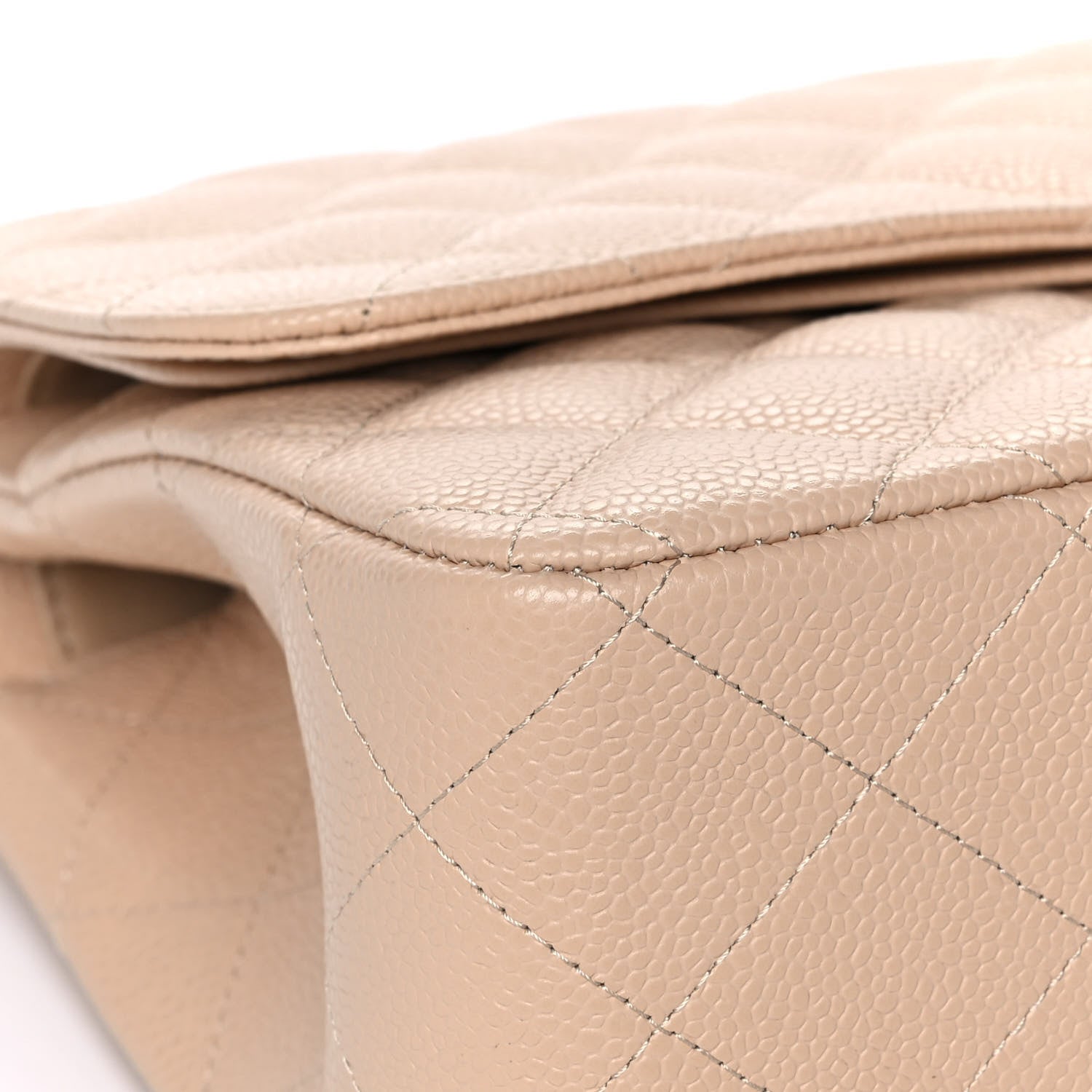 Chanel Caviar Quilted Jumbo Double Flap Beige Clair 9 of 12
