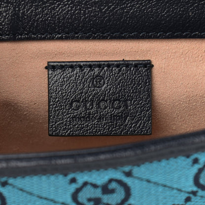 Gucci Monogram Multicolor Matelasse Diagonal Super Mini GG Marmont Shoulder Bag Light Blue 6 of 10