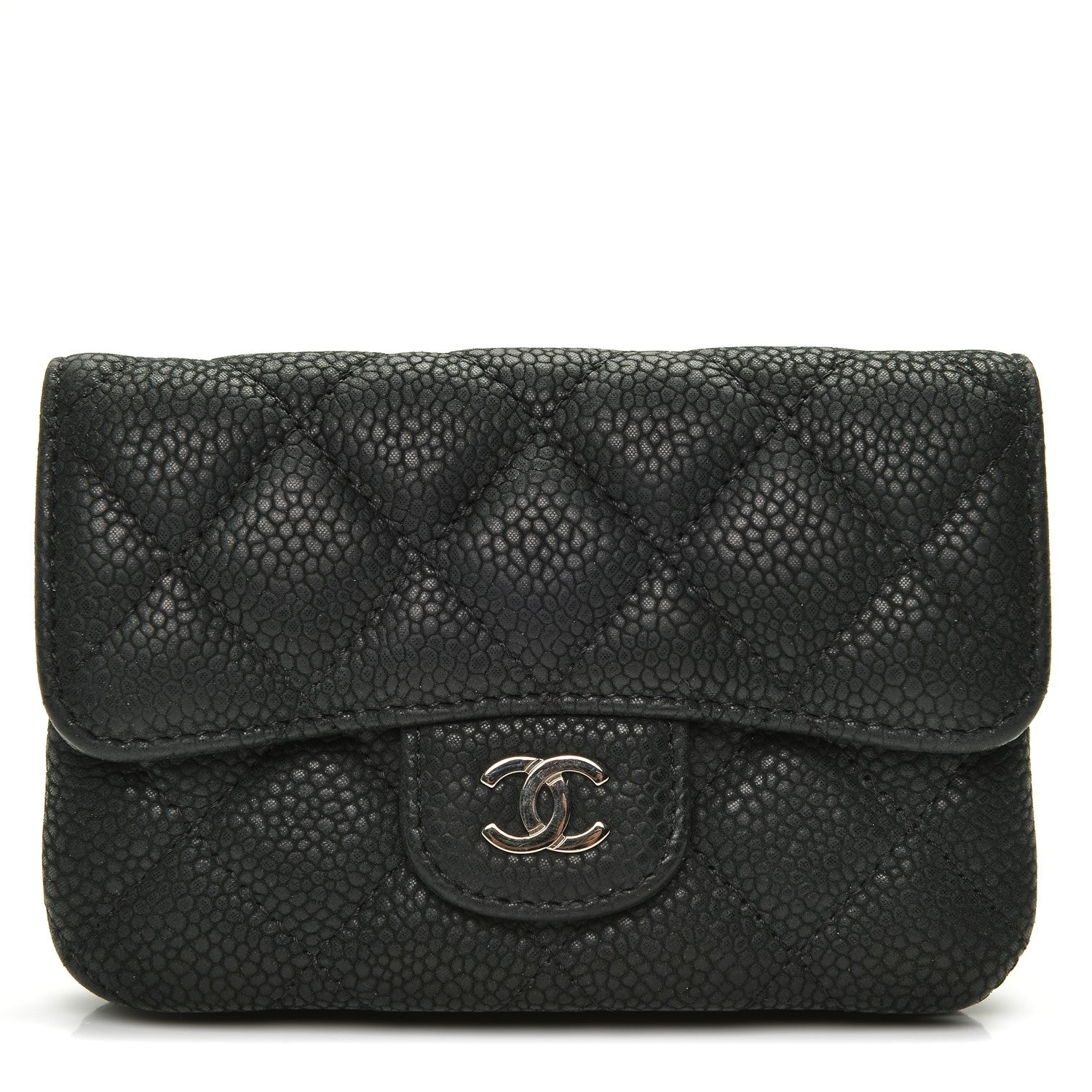 Chanel Iridescent Caviar Quilted Coin Purse Black 1 of 8