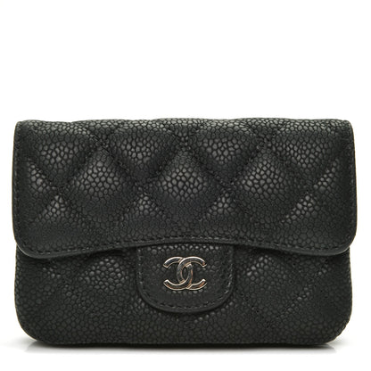 Chanel Iridescent Caviar Quilted Coin Purse Black 1 of 8