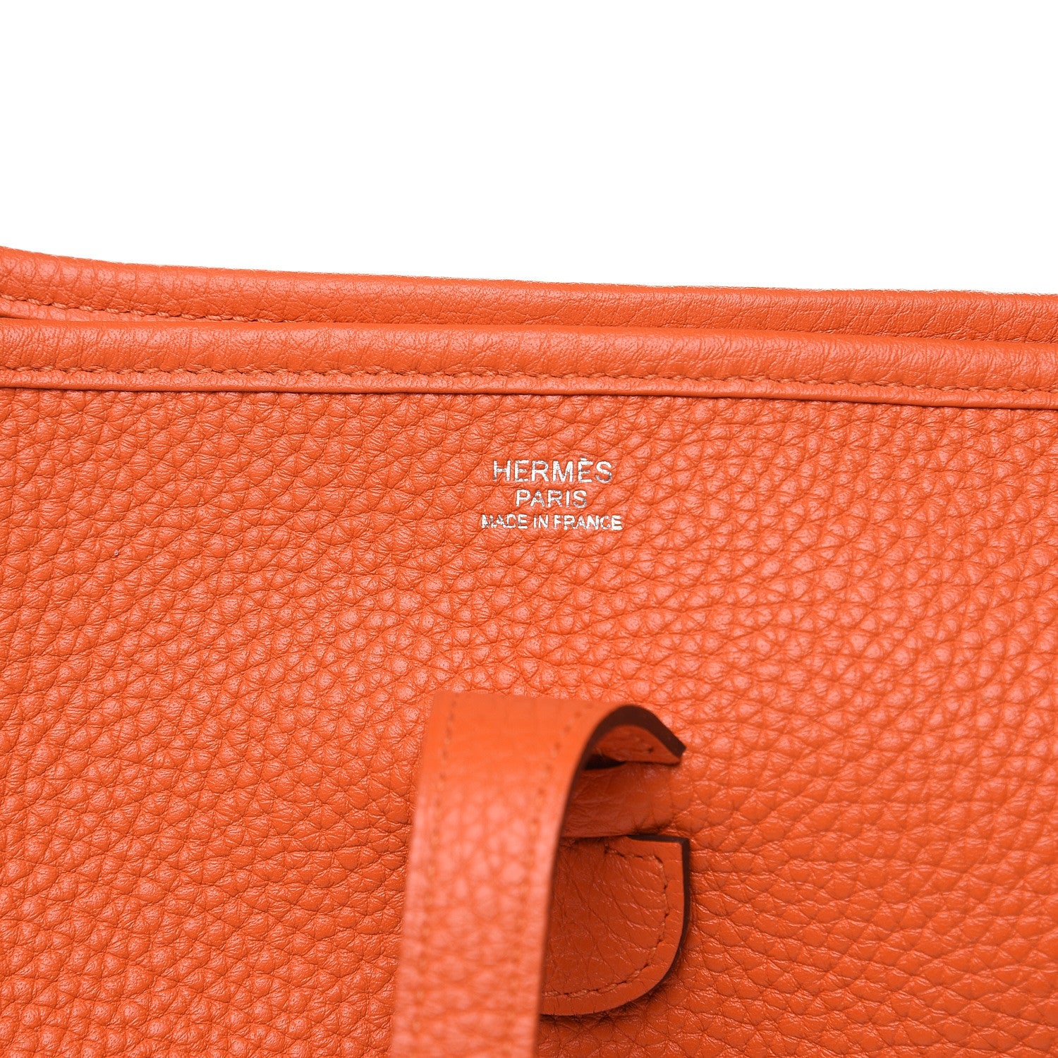 Hermes Taurillon Clemence Evelyne III PM Feu 7 of 11