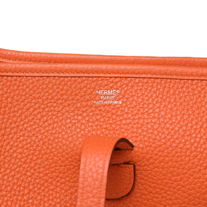 Hermes Taurillon Clemence Evelyne III PM Feu 7 of 11