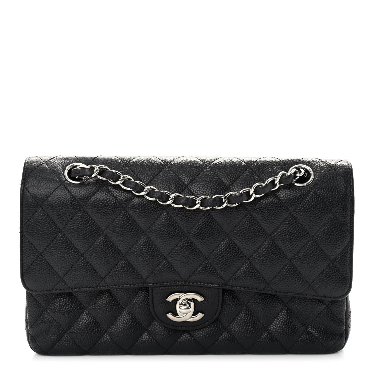 Chanel Caviar Quilted Medium Double Flap Black 1 of 10