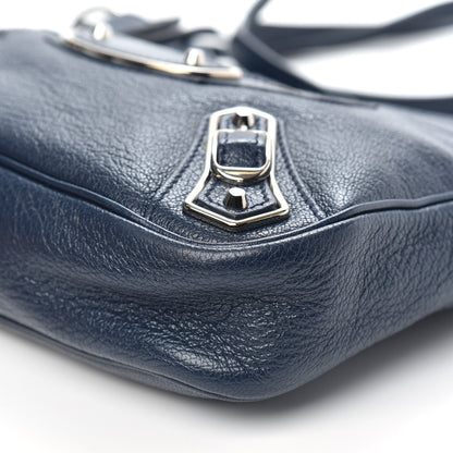 Balenciaga Chevre Silver Metallic Edge Hardware Hip Bleu Nuit 9 of 10
