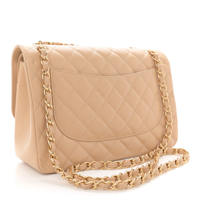 Chanel Caviar Quilted Jumbo Double Flap Beige 3 of 13