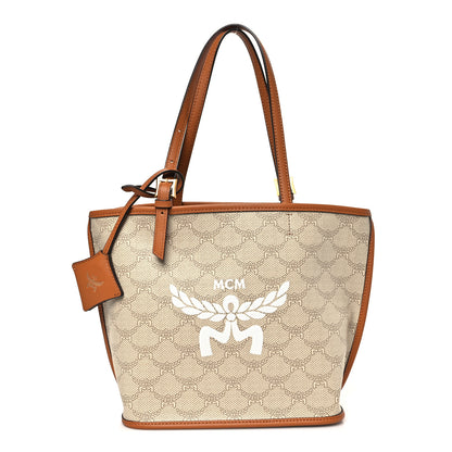 MCM Lauretos Nappa Mini Himmel Shopper Tote Oatmeal 1 of 9