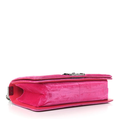 Chanel Velvet Quilted Medium Boy Flap Fuchsia 4 of 14