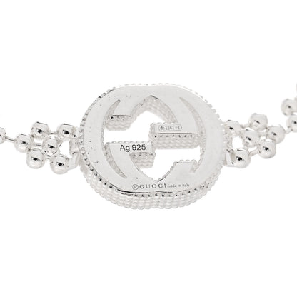 Gucci Sterling Silver Interlocking GG Beaded Flower Bracelet 3 of 4