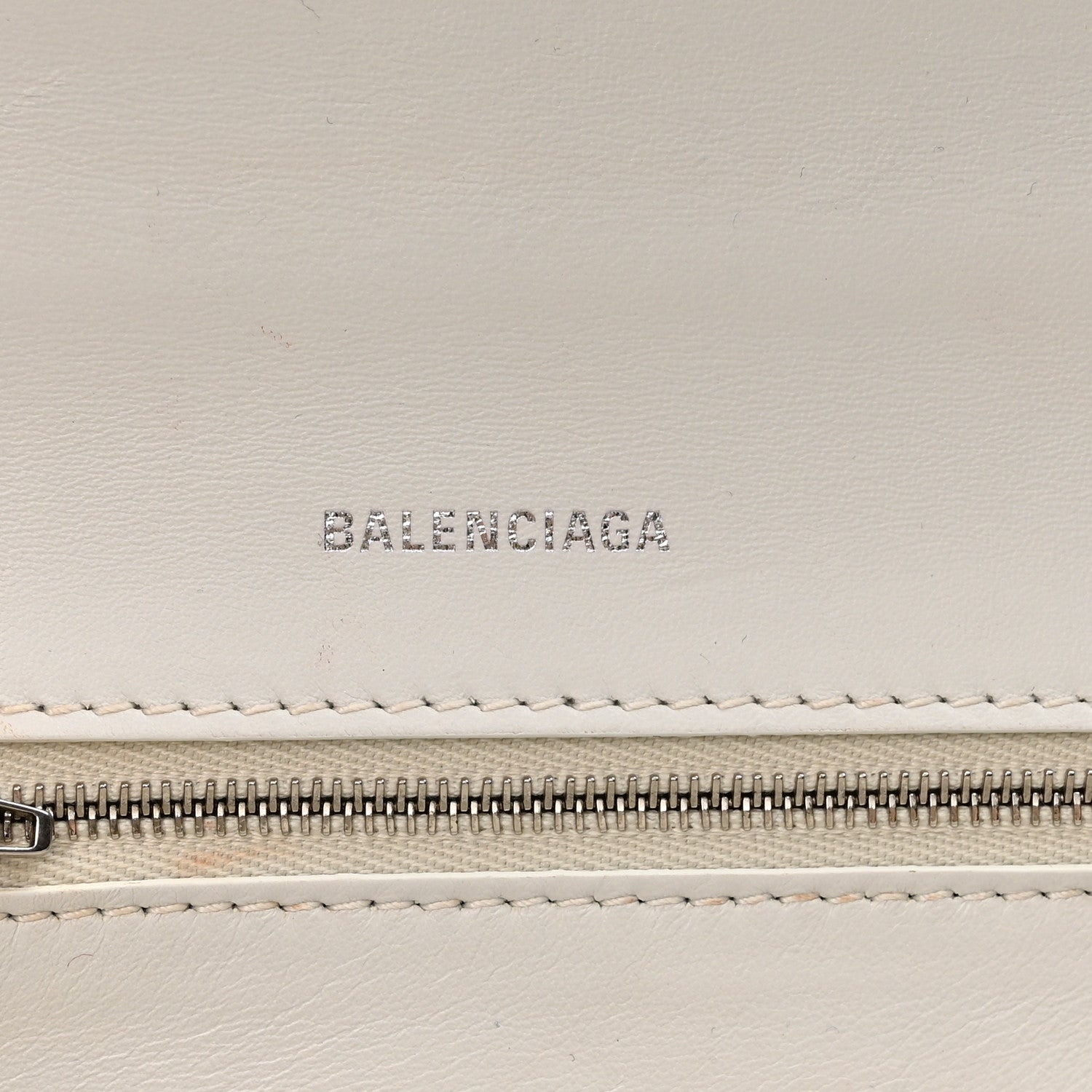 Balenciaga Shiny Box Calfskin Tonal B Hourglass Stretch Top Handle Bag White 6 of 15