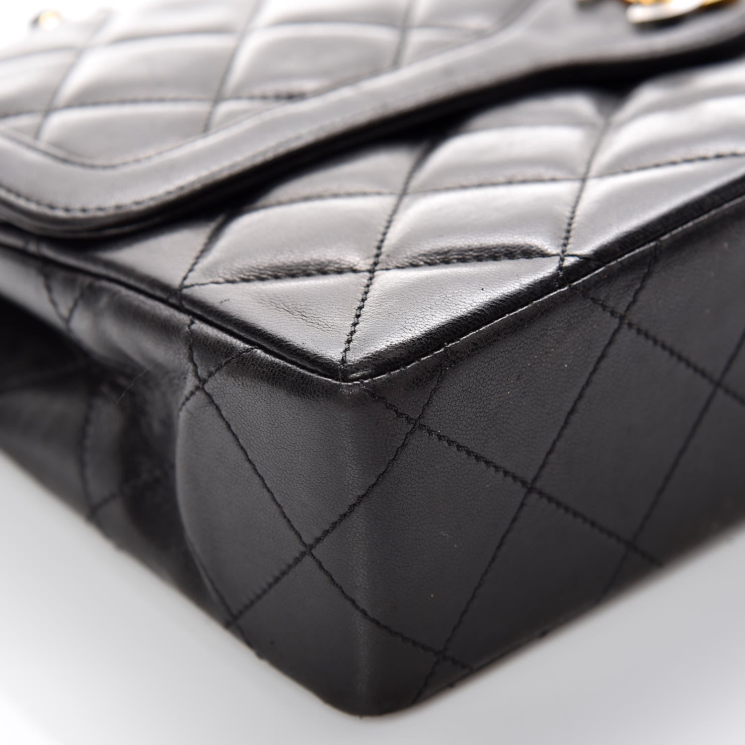 Chanel Lambskin Quilted Medium Double Flap Black 15 of 22