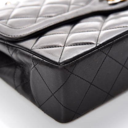 Chanel Lambskin Quilted Medium Double Flap Black 15 of 22