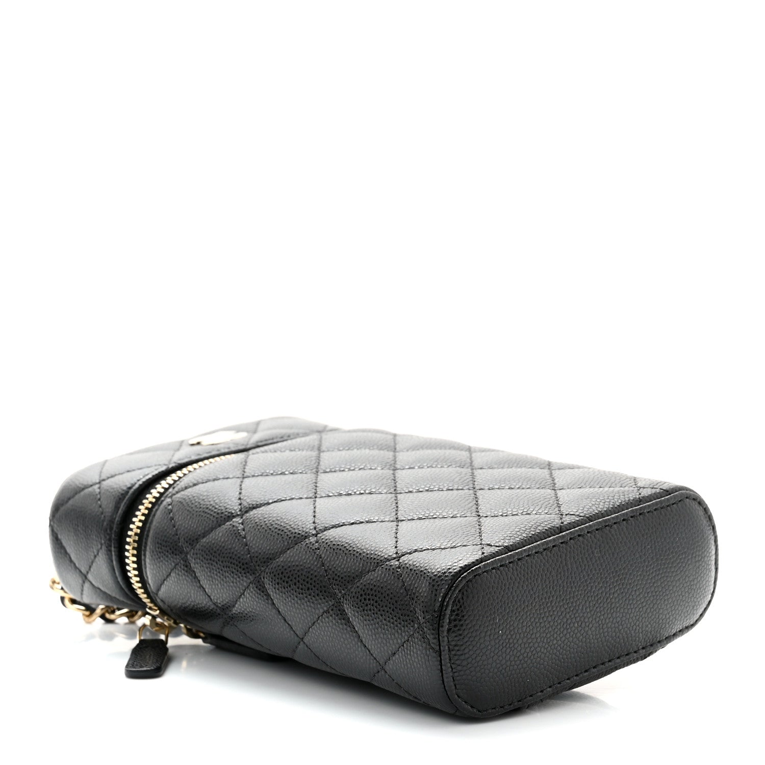 Chanel Caviar Quilted Phone Holder With Chain Black 4 of 8