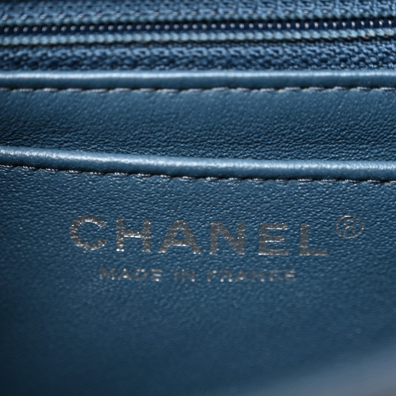 Chanel Caviar Quilted Mini Rectangular Flap Blue 6 of 10
