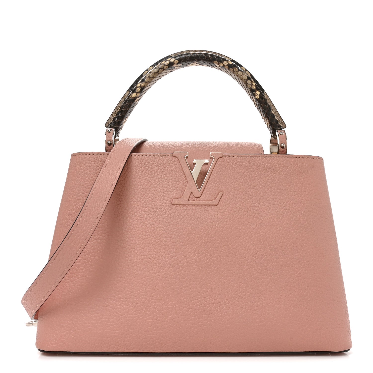 Louis Vuitton Taurillon Snakeskin Capucines PM Magnolia 1 of 9
