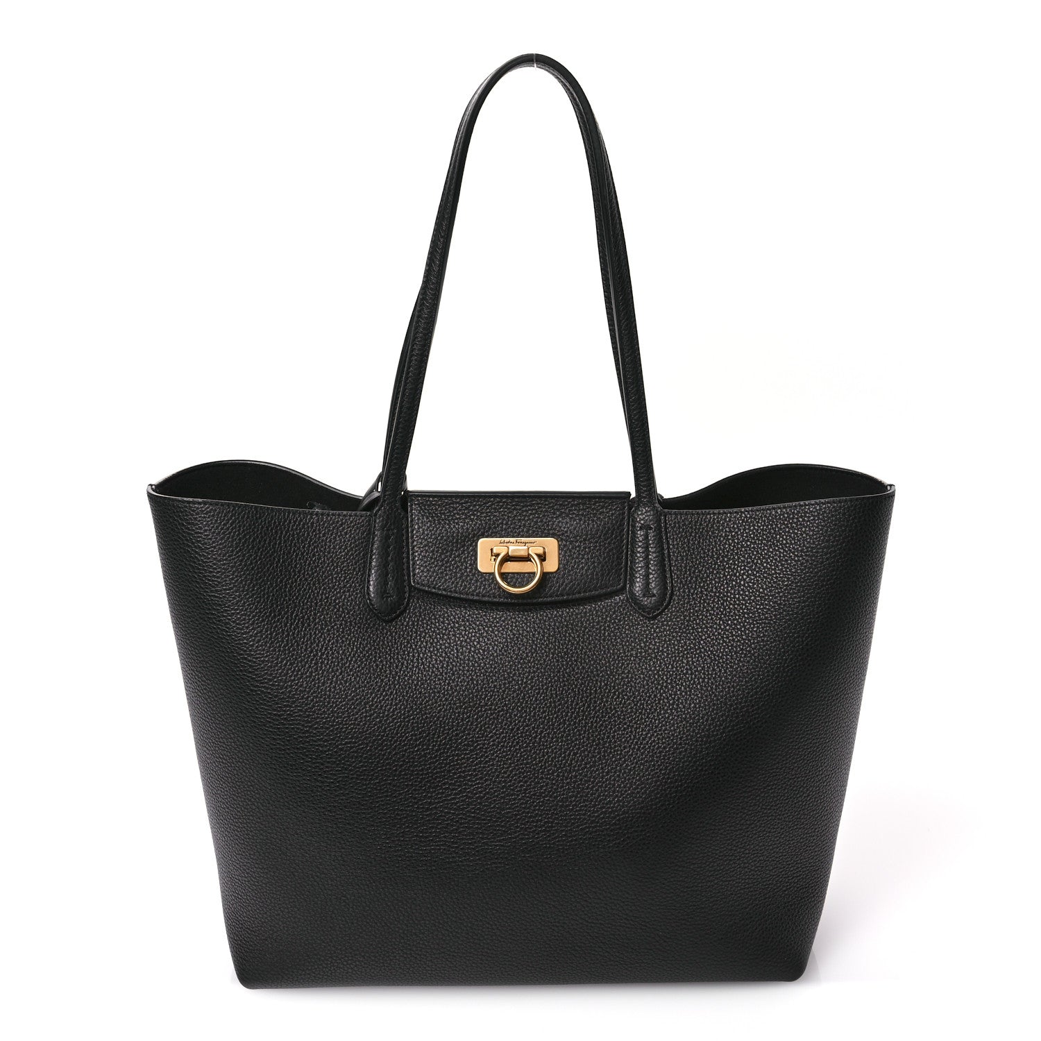 Salvatore Ferragamo Calfskin Travel Tote Black 1 of 12