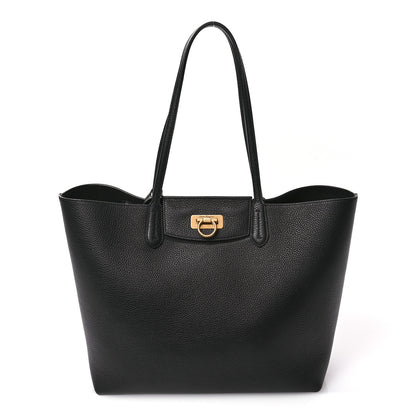 Salvatore Ferragamo Calfskin Travel Tote Black 1 of 12