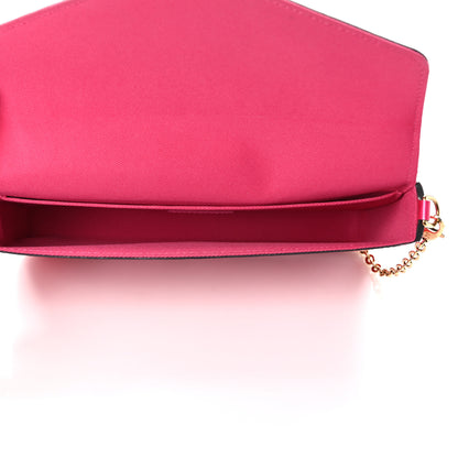 Louis Vuitton Vernis Valentine Pochette Felicie Chain Wallet Fuchsia 6 of 10