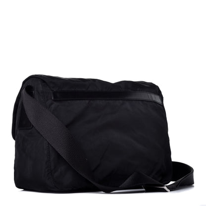 Prada Tessuto Nylon Saffiano Messenger Bag Black 3 of 8