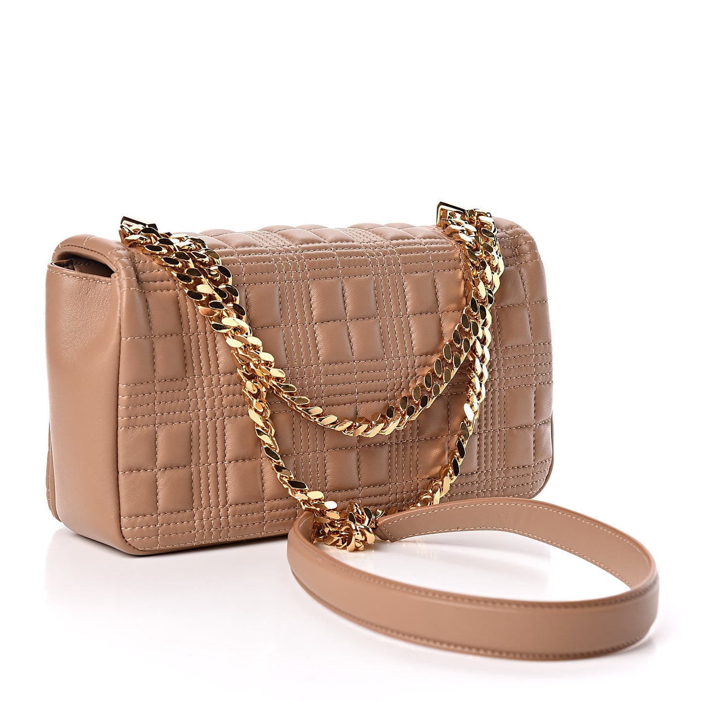 Lambskin Quilted Lola Bag Camel