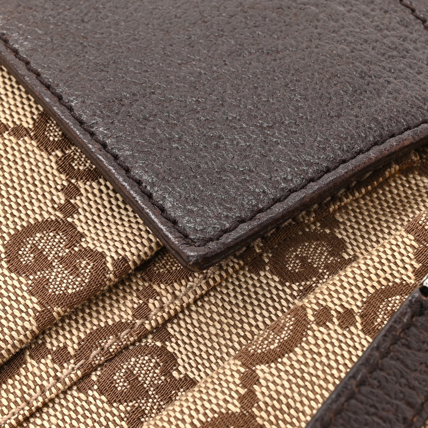 GG Monogram Double Pocket Belt Bag Dark Brown