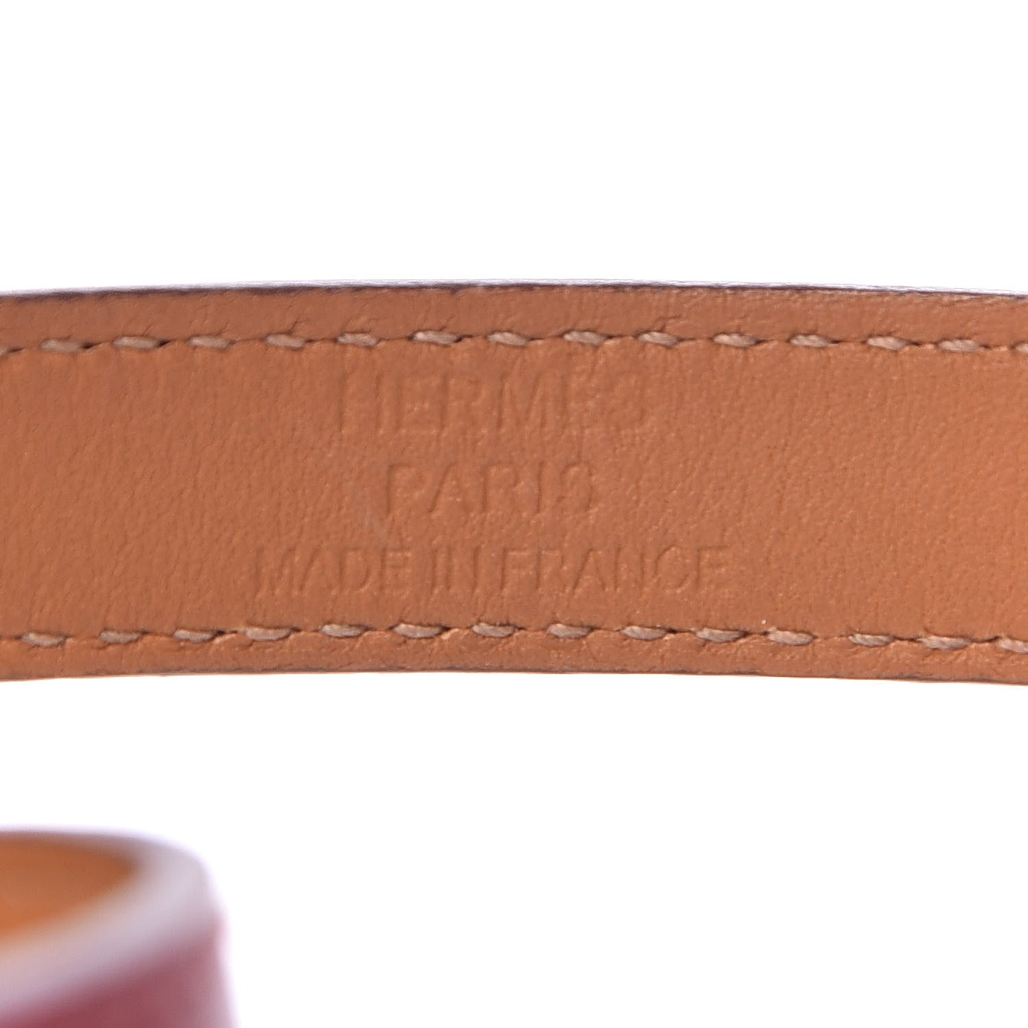 Hermes Tadelakt Kelly Double Tour Bracelet M Rubis 4 of 8