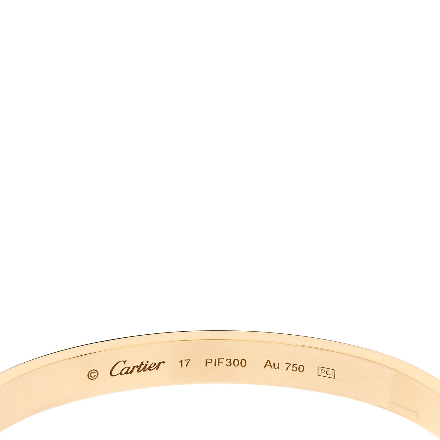 18K Yellow Gold LOVE Bracelet 17