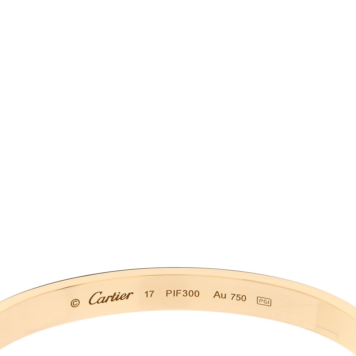 Cartier 18K Yellow Gold LOVE Bracelet 17 4 of 6