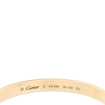 Cartier 18K Yellow Gold LOVE Bracelet 17 4 of 6