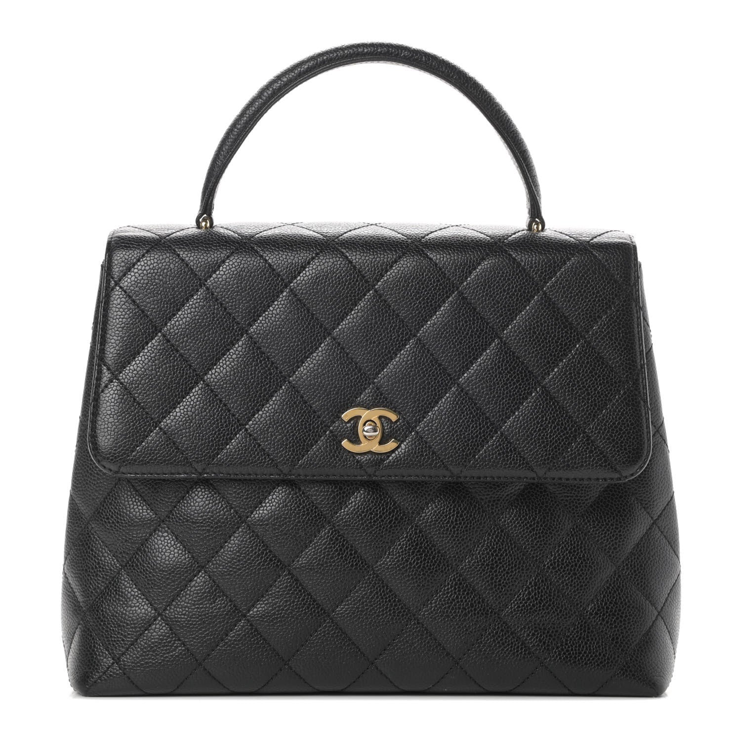 Chanel Caviar Quilted Jumbo Kelly Flap Black 1 of 12