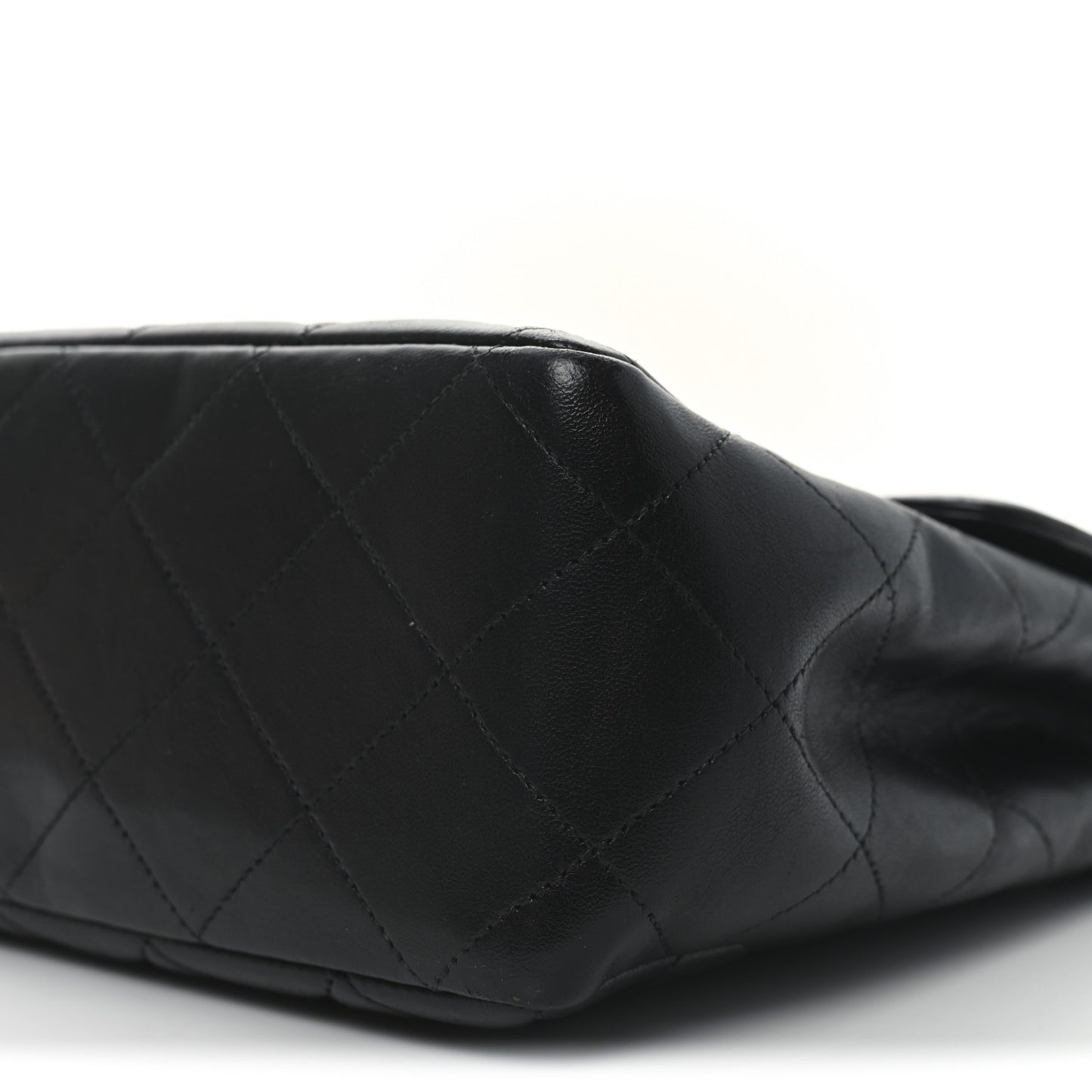 Lambskin Quilted Jumbo Single Flap Black