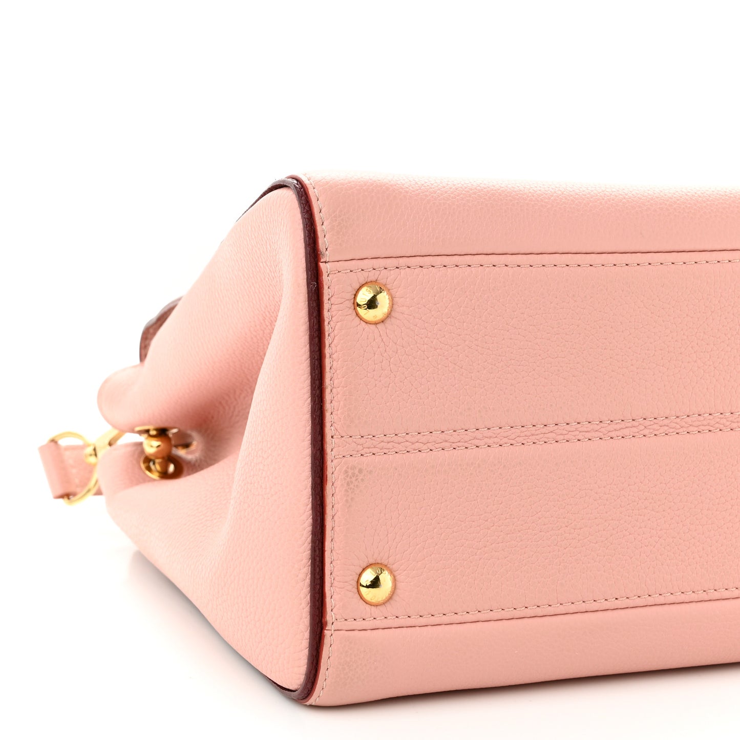Grained Calfskin Monogram Double V Rose Poudre