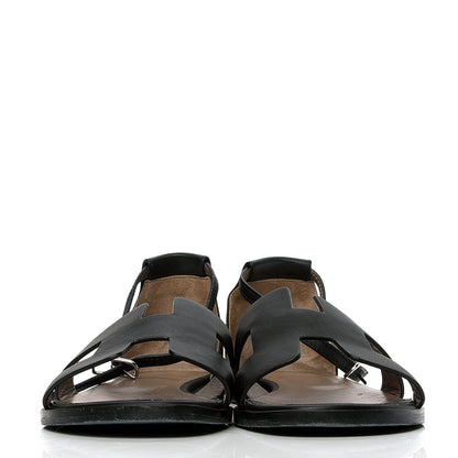 Hermes Calfskin Santorini Sandals 36 Black 4 of 4